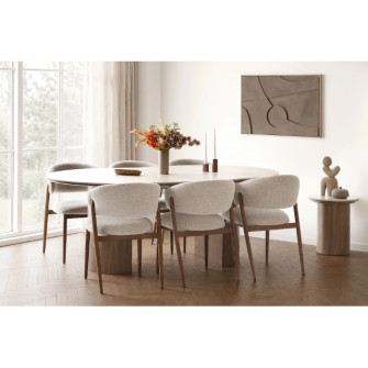 DELPHI Kitchen Table and CAVI Chair Set (Dark Brown) DELPHI Kitchen Table and CAVI Chair Set (Dark Brown)